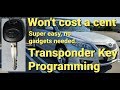 How to program Toyota transponder chip key for free - No gadgets required 😲