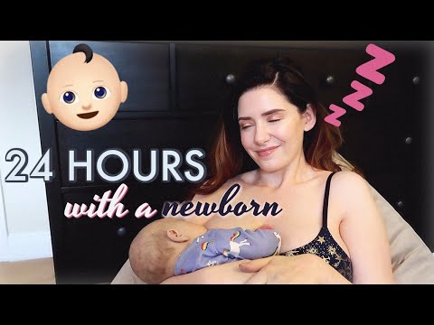 24 HOURS WITH A NEWBORN | FIRST TIME PARENTS & EXCLUSIVELY BREASTFEEDING | Melanie Murphy