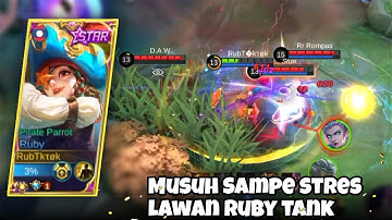 Ruby Tank Bikin Musuh Stres Parah | Build Ruby Tank Terkuat 2022 | Top 1 Global Ruby - MLBB