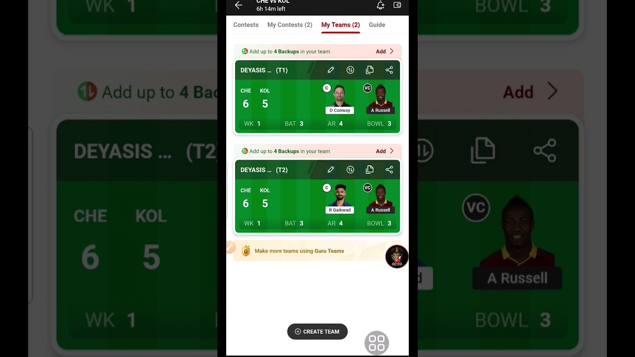 CHE vs KOL Dream11 Prediction | CHE vs KOL Dream11 Team | CSK vs KOL Dream11 Prediction | csk vs kol