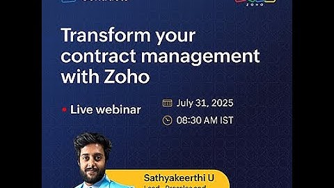 Zoho Contracts 2.0 Free Webinar