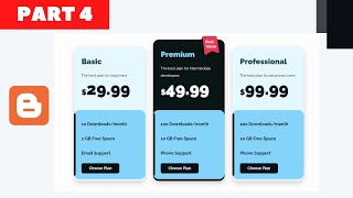 How To Add A Responsive Pricing Table To Your Blogger Website