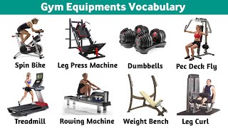 Gym Equipments Vocabulary | ⭐ English Vocabulary | Gym Equipments Names With Pictures #KEW