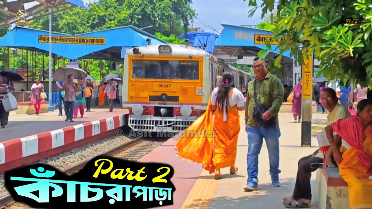 কাঁচরাপাড়া!😮Kanchrapara PART 2 লালগোলা প্যাসেঞ্জার Announcement New Alstom EMU Local Train