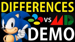 10 Differences of Sonic on Super Nintendo (Sega Genesis vs SNES) Graphics Comparison
