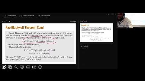 Rao- Blackwell Estimator/ UMVUE