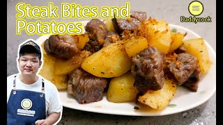 Steak bites and potatoes | 【daddycook我要做廚神】