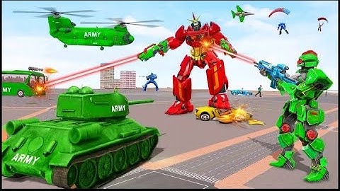 Army bus robot transform wars gameplay