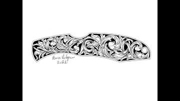 Procreate - Scrollwork drawing