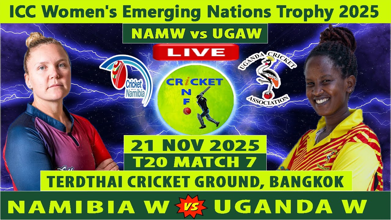 Namibia Women vs Uganda Women | NAMW vs UGAW | 7th Match of Women's Emerging Nations Trophy 2025