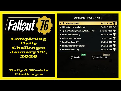 Completing Daily Challenges For January 22 2026 Fallout 76 Daily Challenges Guide 
