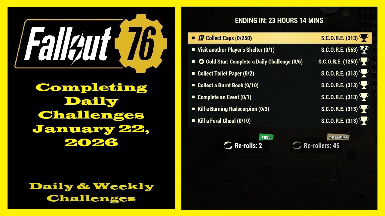 Completing Daily Challenges For January 22, 2026 - Fallout 76 Daily Challenges Guide