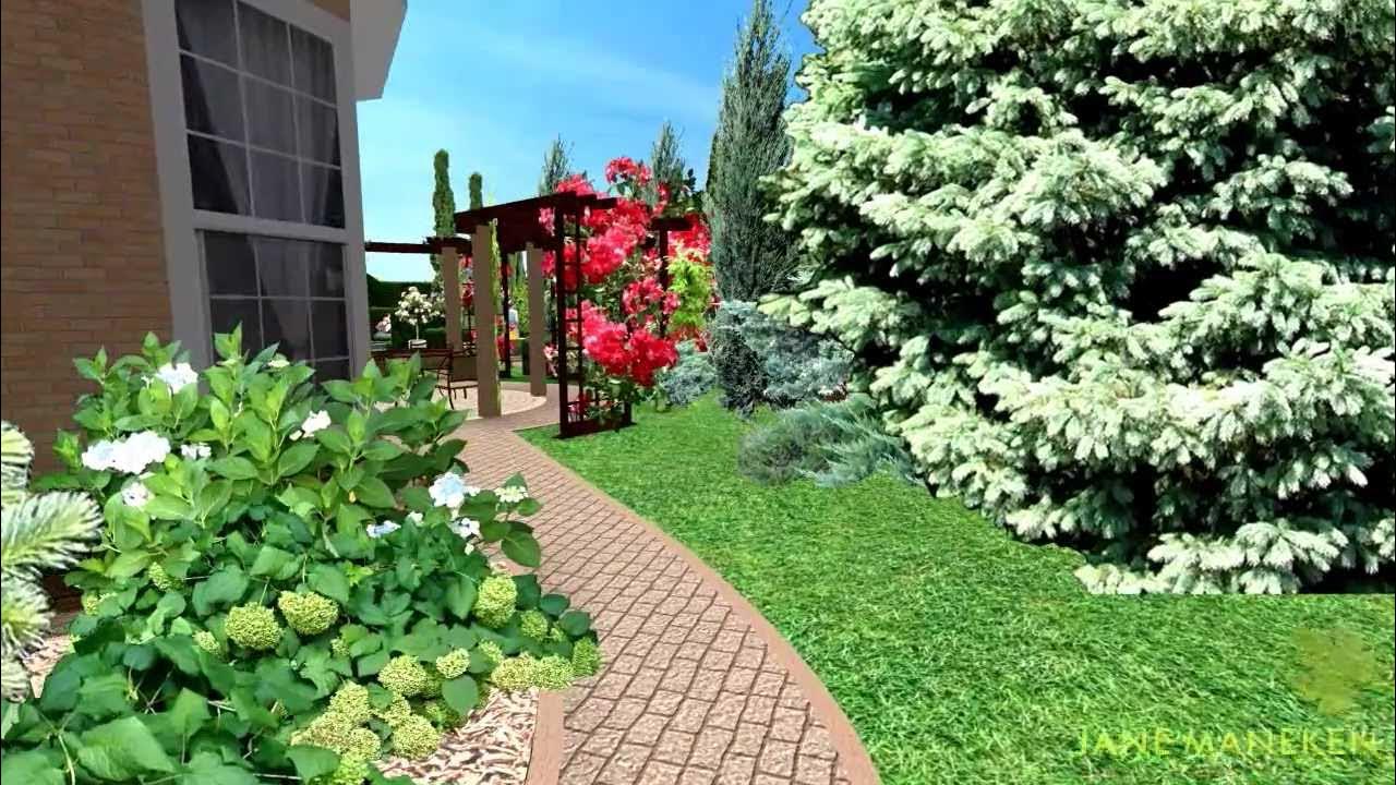 Онлайн школа ландшафтного дизайна Ландшафтный дизайн 3D верхний сад - YouTube