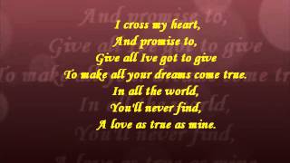 I Cross My Heart Lyrics