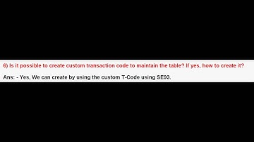 Is it possible to create custom transaction code to maintain the table If yes how to create it