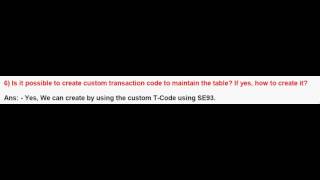 Celebrity Is it possible to create custom transaction code to maintain the table If yes how to create it Net Worth