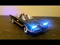 1966 TV Series Batmobile with Lights 1:18 Scale Diecast Metal Unboxing