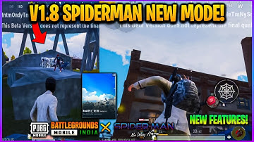 Bgmi/PubgM V1.8 Update SpiderMan Mode Is Here | New Web Launcher & Shop Feature! | 8V8 Tdm Map