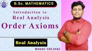 Order Axioms: method to introduce Real Analysis: MS MATHS | #bscmaths #msmaths