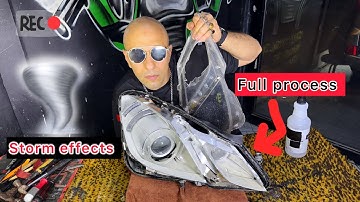 Headlight #restoration : How to open the headlight of  car got flooding 🌪️Full process. #car #storm