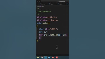 LOVE Pattern in C Language  #placement #interview #c #ccode #coding