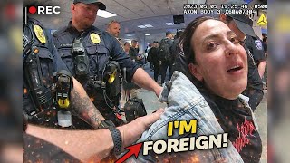 “You Can’t Arrest Me, I’m Foreign!” — Drunk Airport Passenger Fights Cuffs on Bodycam