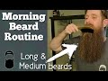 Morning beard routine  mediumlong beards