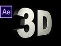 After Effects Tutorial: CS6 New 3D Text Extrusion -HD-