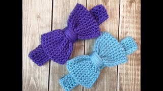 Easy Crocheted Baby Bow Headband