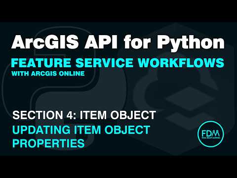 Update a Feature Service Item Homepage Properties in ArcGIS Online with the ArcGIS API for Python