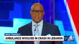 Road reopened after crash involving ambulance in Lebanon