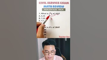 Percentage Trick -Civil Service Exam Numerical Ability Teacher Gon - CSE #csereview #mathteachergon