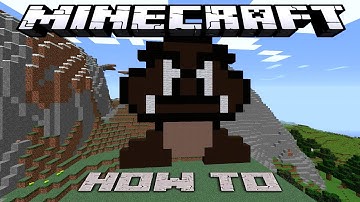 Minecraft: ~8 Bit~ HOW TO : Mario Goomba ( Tutorial ) /W Killerkev