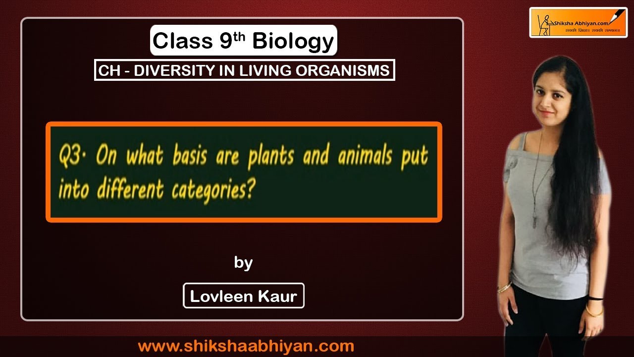 Q3 On what basis plants and animals are put into different categories? -  YouTube