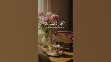 وأنزلنا من السماء ماءً | تلاوة عذبة تهز القلب بصوت الشيخ المنشاوي 🌧💚 #قرآن
