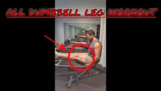 Dumbbell leg workout in 1 minute. Loose those chicken legs. #shorts