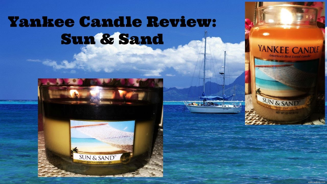 Yankee Candle Review Sun & Sand Large and Medium Jars YouTube