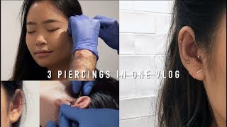 GETTING MY HELIX, TRAGUS & ANTI-TRAGUS PIERCED | inspiroue