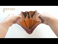 genten（ゲンテン）　pebble cut work（ぺブルカットワーク）がま口長財布　42946