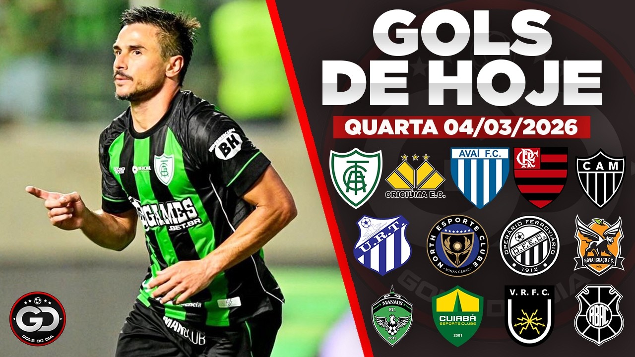 🥅 TODOS OS GOLS DESTA QUARTA 04/03/2026 GOLS DA COPA DO BRASIL,GOLS DE HOJE,GOLS DA RODADA(COMPLETO)