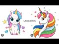 Let's draw unicorn easy drawing for kids