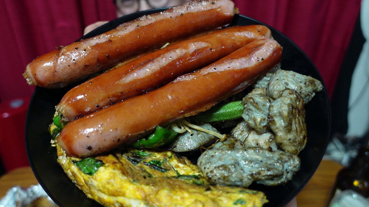 極太長ウインナー3 焼き鳥軍団 天才味付けニラ玉子焼き