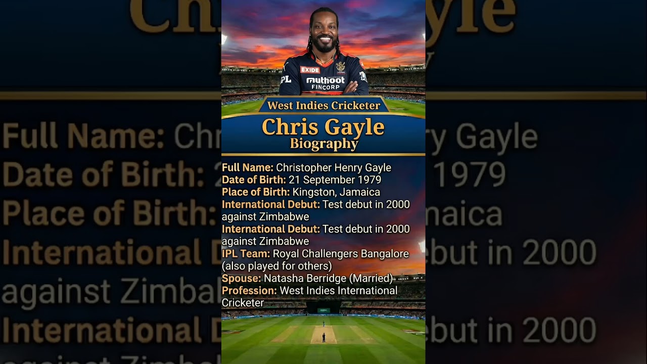 Chris Gayle || biography || 