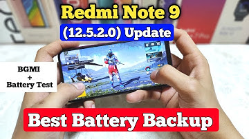 Redmi Note 9 MIUI 12.5.2.0 Battery Drain Test | PUBG/BGMI Test | Performance Test