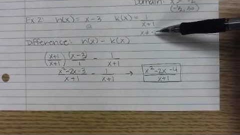 Function Operations and Domain