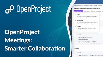 OpenProject Meetings: Smarter Collaboration