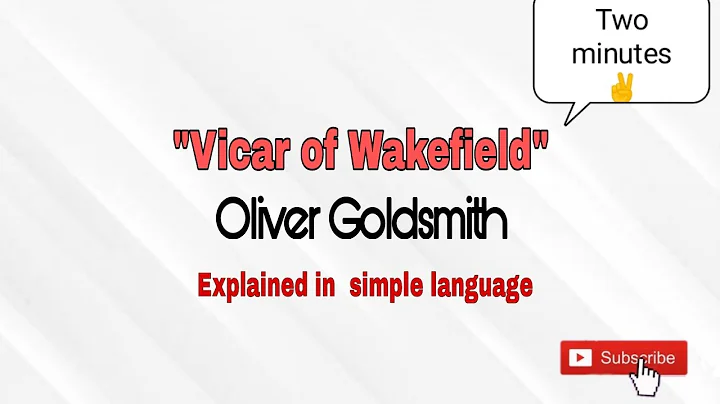 Vicar of Wakefield by Oliver Goldsmith/Just in two...