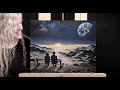 EARTH GAZERS-Learn How to Draw and Paint with Acrylics-Easy Fun Galaxy Paint and Sip at Home Lesson