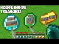 How to LIVE INSIDE a DIAMOND, EMERALD, GOLD in Minecraft ? HOUSE INSIDE TREASURE !