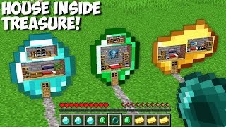 How to LIVE INSIDE a DIAMOND, EMERALD, GOLD in Minecraft ? HOUSE INSIDE TREASURE !